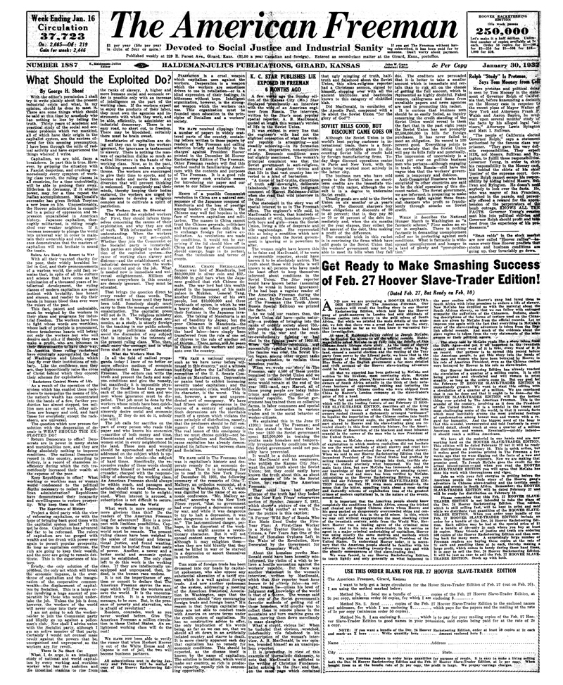 The American Freeman, Number 1887, Jan. 30, 1932